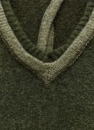 Трикотажный свитер с открытой спиной от zara, размер s, m5 фото