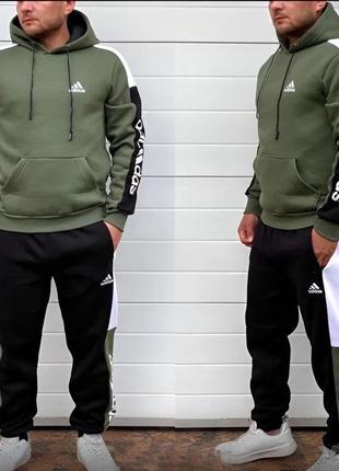 Зимний спортивный костюм adidas на флисе