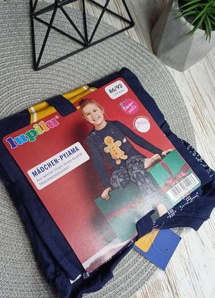 Піжама дитяча лупилу lupilu  фірмова  котонові різдвяна новорічна