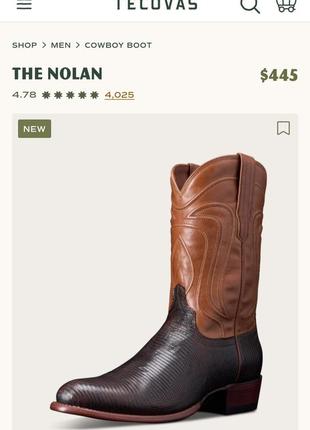 Сапоги ковбойские ящерица tecovas