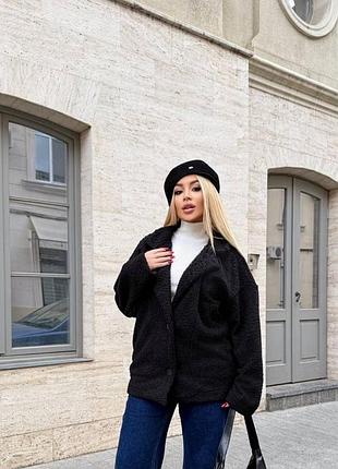 Пальто женское укороченное на пуговицах с карманами качественное стильное трендовое повседневное черное бежевое