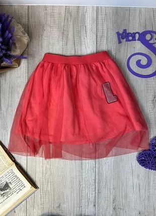 Юбка для девочки lumers фатиновая кораллового цвета размер 140 (10 лет)
