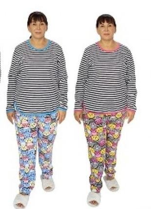 Піжама тепла жіноча начос великого розміру