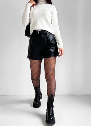 Шкіряні жіночі шорти