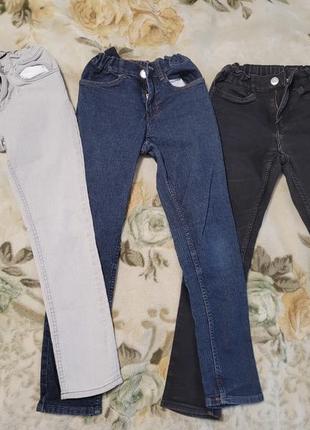 Джинсы узкие на рост 134 см (8-9 лет) из набора skinny fit&amp;denim