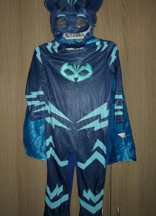 Костюм карнавальный кэтбой комбинезон с маской 3-4 года рост 98-104 см
