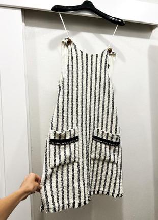 Твидовый сарафан, платье zara, xs