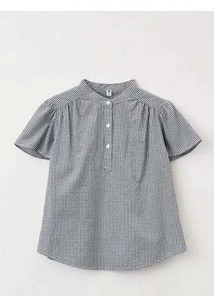 Блузочка в клетку на девочку uniqlo
