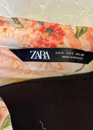 Zara воздушная блуза с пышными рукавами в цветочный принт9 фото