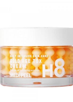Антивозрастной капсульный крем с экстрактом золотого шелкопряда medi-peel gold age tox h8 cream 50g2 фото