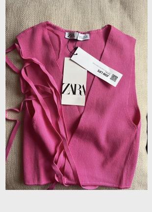 Рожевий топ майка zara