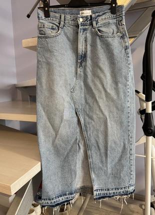 Джинсова спідниця zara