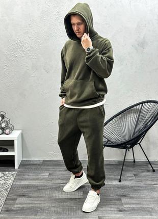 Чоловічий спортивний костюм теплий із якісної тканини полар фліс