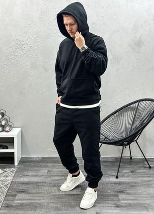 Чоловічий спортивний костюм теплий із якісної тканини полар фліс