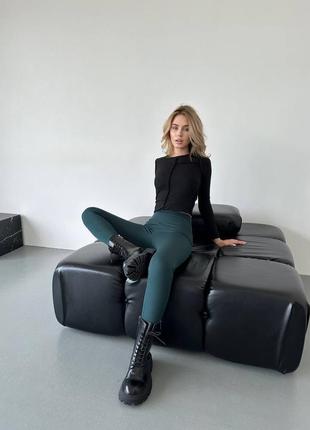 Стильные женские лосины леггинсы на флисе