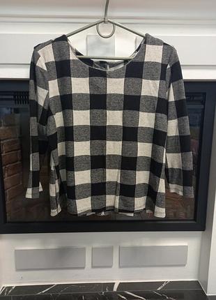 Кофтинка в клітинку,  светр кофта