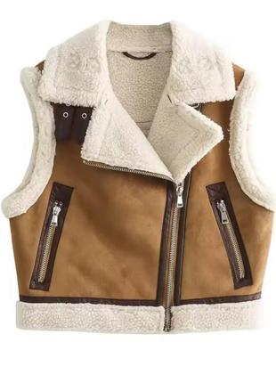 Жіночий стильний жилет в стилі печворк,під бренд, розмір xs