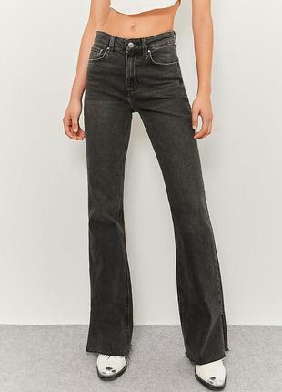 Графитовые джинсы клеш tally weijl