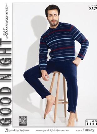 Теплая флисовая пижама для мужчин