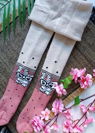 Якісні махрові термо колготки для дівчинки3 фото