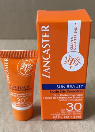 Lancaster sun beauty sun protective fluid  крем-флюїд для засмаги spf 30, 3ml