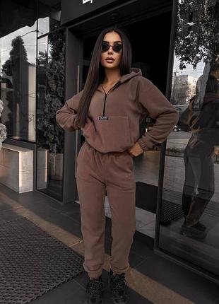 Теплый мягенький флисовый спортивный костюм