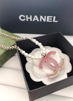 Цепочка с кулоном vip gift с жемчугом
