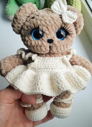 М'які іграшки/в'язана іграшка ведмедик - балеринка