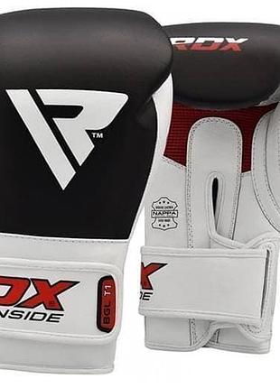 Боксерские перчатки rdx pro gel 12oz черно-белый (37260018), rdx inc