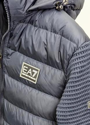 Синя куртка чоловіча в стилі armani