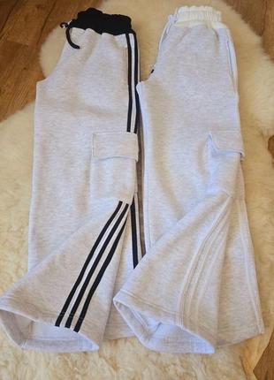 Теплые брюки- трехнитка на флисе