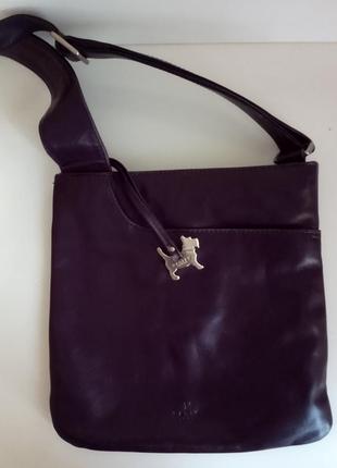 Сумка кросс боди мессенджер radley натуральная кожа из нитеньки