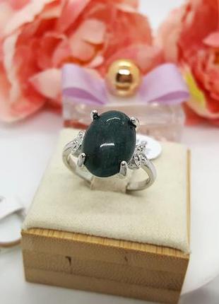 💍💚 кільце з натурального каменю моховий агат р. 16, 17,5, 18,5 19, 19,53 фото