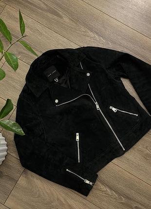 Косуха, куртка, new look, натуральний замш