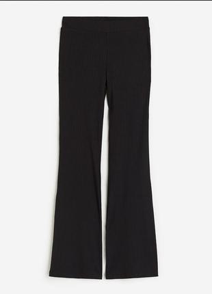 Брюки клеш в рубчик с разрезами сбоку h&m