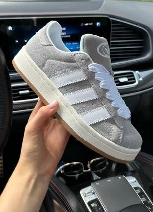 Adidas campus clever white gum кеди