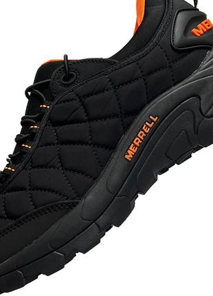 Мужские кроссовки merrell ice cap moc 2 gore-tex all black orange4 фото