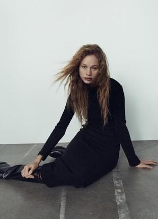 Тепла сукня гольф zara з драпіруванням s-m