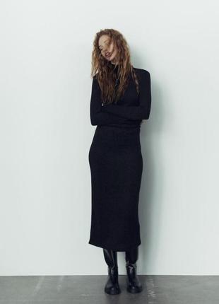 Тепла сукня гольф zara з драпіруванням s-m