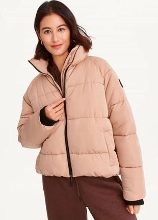 Куртка dkny boxy high low puffer, размер l