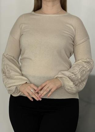 Милий джемпер з об'ємними рукавами №646/41