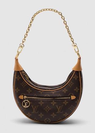 Сумка  louis vuitton loop handbag monogram brown in coated canvas with gold-tone