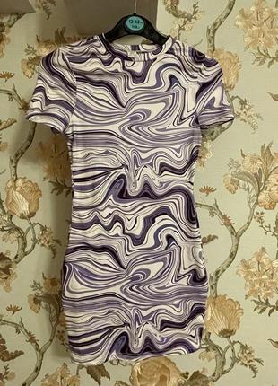 🥰 платье 10-11 лет марбл принт shein 2
