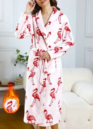 Зимовий жіночий халат з флісу