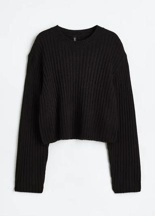 Свитер в рубчик с широкими рукавами h&m