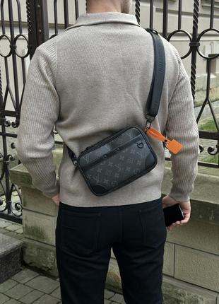 Сумка в стиле louis vuitton premium, мужская кожаная сумка кросс-боди, мужская кожаная сумка кроссбоды9 фото