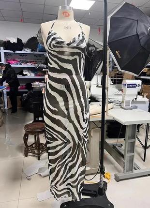 Платье сетка зебра,пляжное,прозрачное с разрезом4 фото