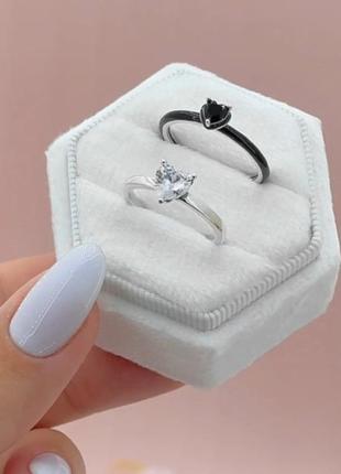 Серебряная кольца блестящее сердце🥰
серебряная кольца черное сердце😍