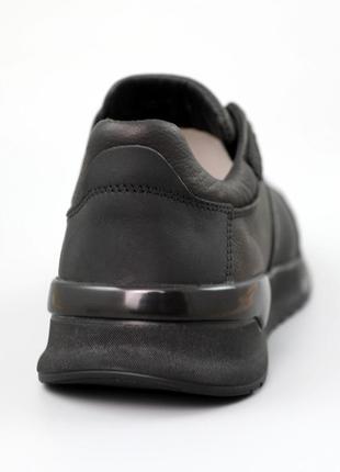 Кроссовки мужские кожаные черный2 фото