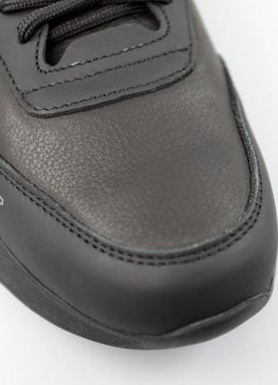 Кроссовки мужские кожаные черный5 фото